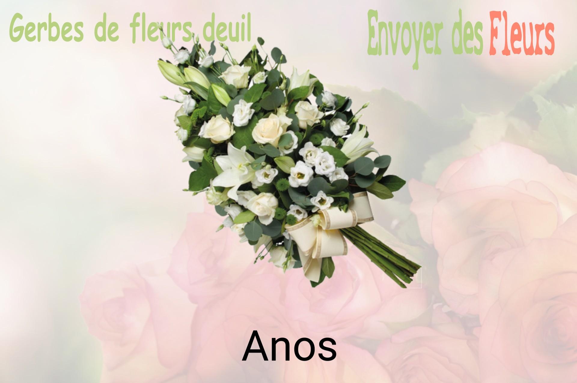 Gerbe de fleurs de deuil livrée à Anos